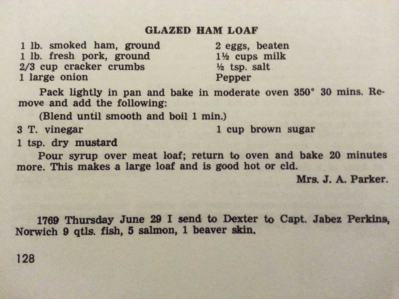 Perkins Recipe Glazed Ham Loaf