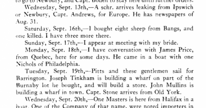 Simeon Perkins Diary Page 1775